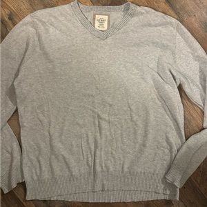 Grey V-Neck Sweater